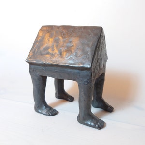 Couple sculpture, Abstract Bronze Art, Garden metal art gift