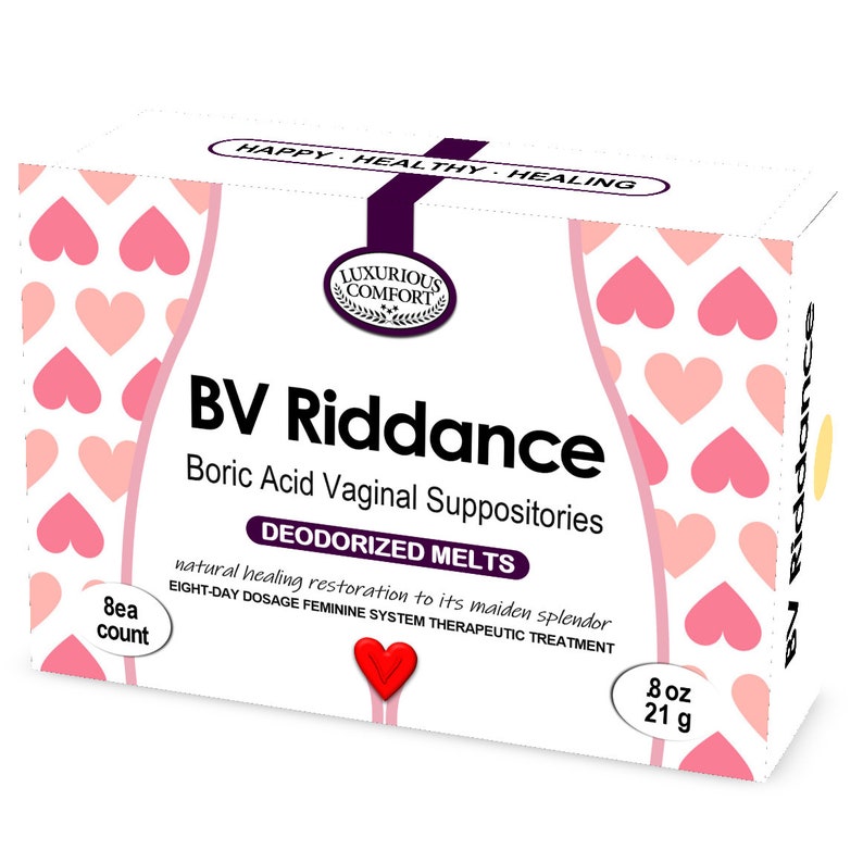 BV Riddance 8 Boric Acid Deodorant Suppositories for ...