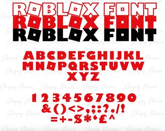 roblox font svg bundle roblox svg alphabet numbers symbols etsy