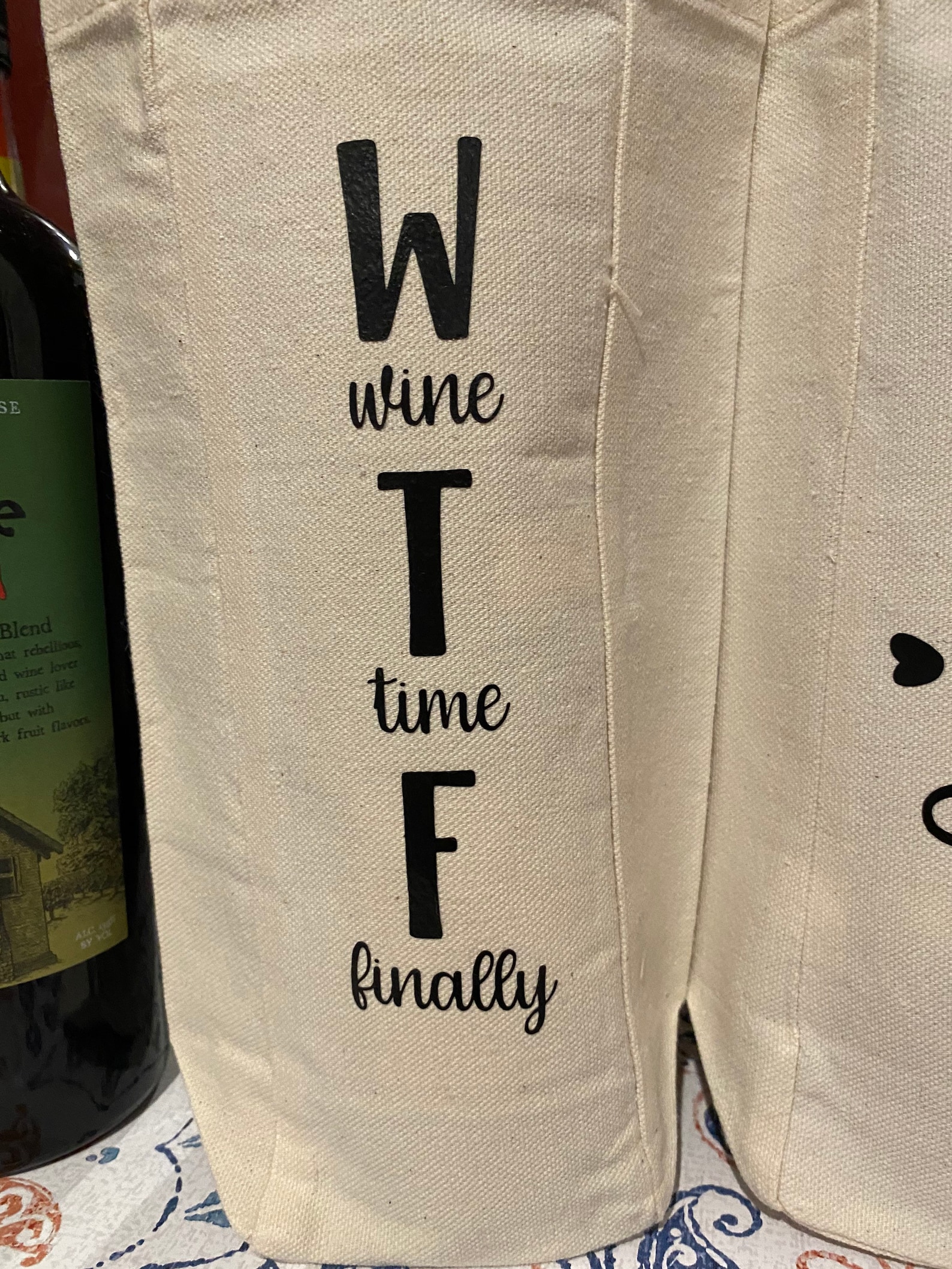 Wine Bags Decorative Wine Holder Gift Bags Canvas Totes Etsy