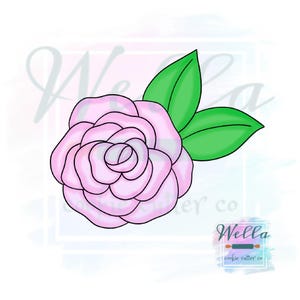 Rose with Leaves Cookie Cutter