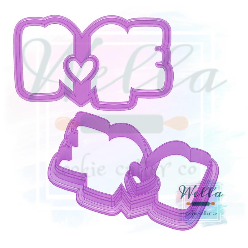 Love Cookie Cutter with Cut Out Heart and Optional Stencil, Valentine's Day Cookie Cutter, Love Cookie Cutter image 5