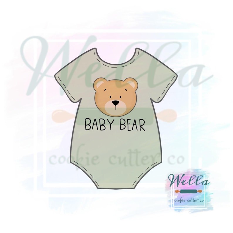 Baby Onesie Cookie Cutter, Baby Outfit Cookie Cutter image 1