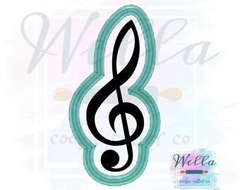 Treble Music Note Cookie Cutter, Music Note Cookie Cutter