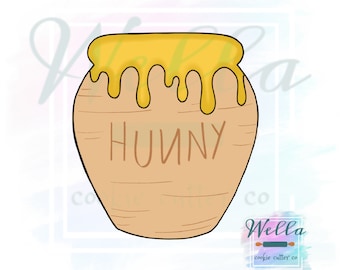 Honey Pot No Top Cookie Cutter, Pot of Hunny Cookie Cutter, Baby Shower Cookie Cutter, Sweet as can Bee Baby Shower