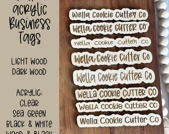 Business Logo on Wood or Acrylic, Watermark Business Tag