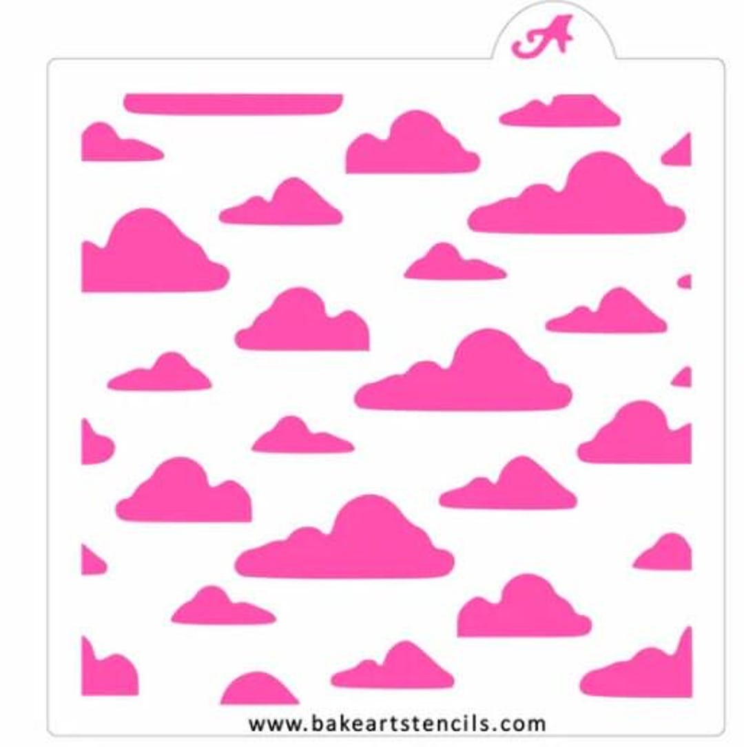 Whispy Cloud Pattern Stencil, Cloud Cookie Stencil - Etsy