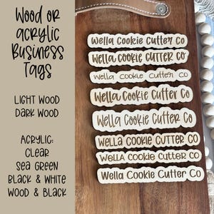 Business Logo on Wood or Acrylic, Watermark Business Tag