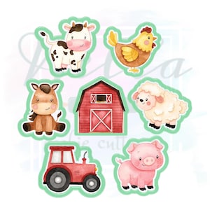 Cortadores de galletas con temática de granja