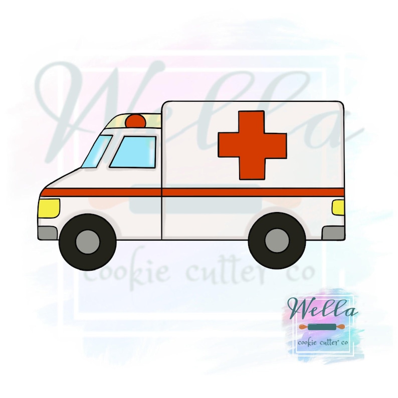 Delivery Truck Cookie Cutter, Ambulance Cookie Cutter image 2