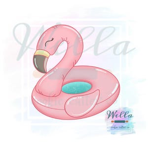 Flamingo Float Cookie Cutter with Optional Stencil