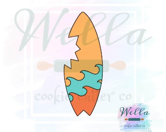 Shark Bite Surfboard Skinny Cookie Cutter