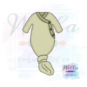 Knotted Baby Sleeper Cookie Cutter