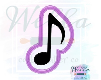 Music Note Cookie Cutter, Single Music Note Cookie Cutter, Eighth Note Cutter