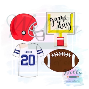 Football Cookie Cutter Set - Set of 4 Cookie Cutters
