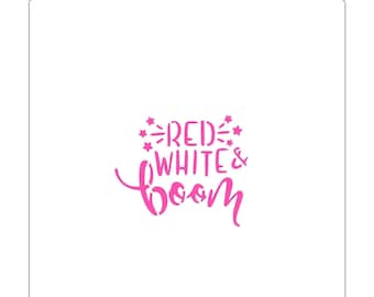 Plantilla para galletas Red White & Boom