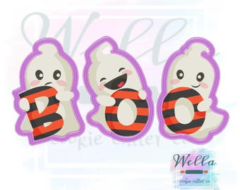 BOO Ghosts Cookie Cutters - Set of 3, Ghost Cookie Cutters