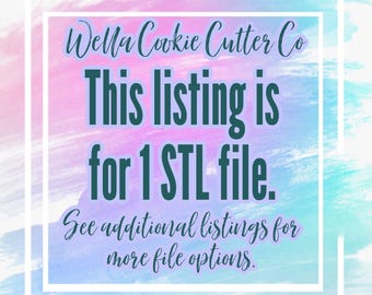 Digital STL File for Cookie Cutters - 1 File