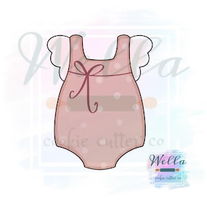 Baby Romper with Ruffled Sleeves Cookie Cutter