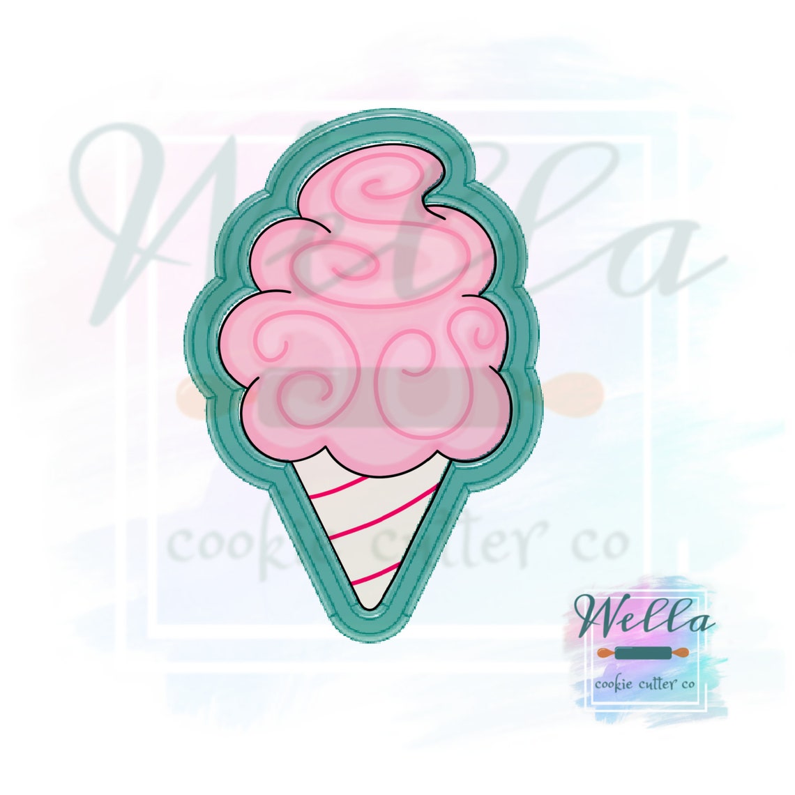 Cotton Candy Cookie Cutter Candy Cookie Cutter Summer Cookie Etsy