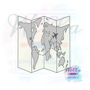 Folded Map Cookie Cutter, Travel Cookie Cutter