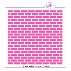 Small Brick Pattern Cookie Stencil, Brick Cookie Stencil, House Stencil, Brick House Decorating Stencil