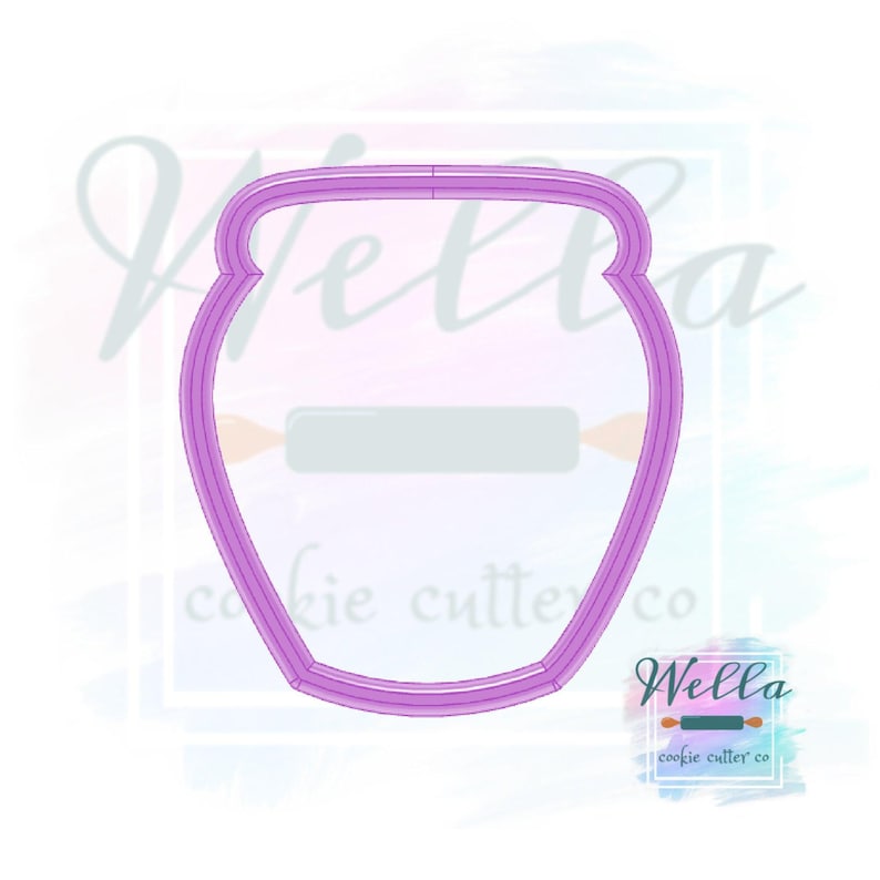 Honey Pot No Top Cookie Cutter, Pot of Hunny Cookie Cutter, Baby Shower Cookie Cutter, Sweet as can Bee Baby Shower image 7