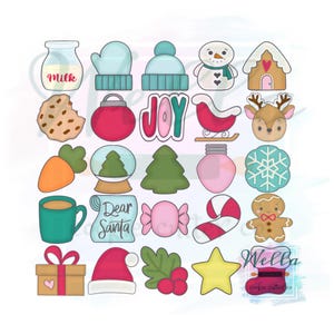 Christmas Advent Mini Set Cookie Cutters - Set of 25