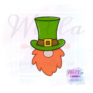 Leprechaun in Hat Cookie Cutter, Gnome Cookie Cutter, St Paddy&#39;s Cookie Cutter, St Patrick&#39;s Day Cookie Cutter