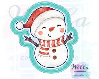 Snowman Cookie Cutter, Christmas Cookie Cutter, Winter Cookie Cutter