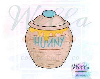 Honey Pot Cookie Cutter, Pot of Hunny Cookie Cutter, Baby Shower Cookie Cutter, Sweet as can Bee Baby Shower
