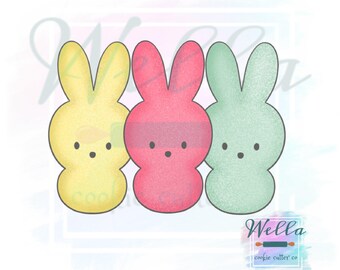 Marshmallow Bunny Trio Cookie Cutter