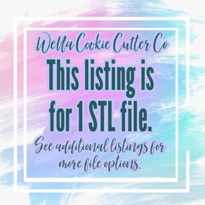 Digital STL File for Cookie Cutters - 1 File
