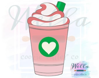 Iced Drink with Whipped Cream Cookie Cutter