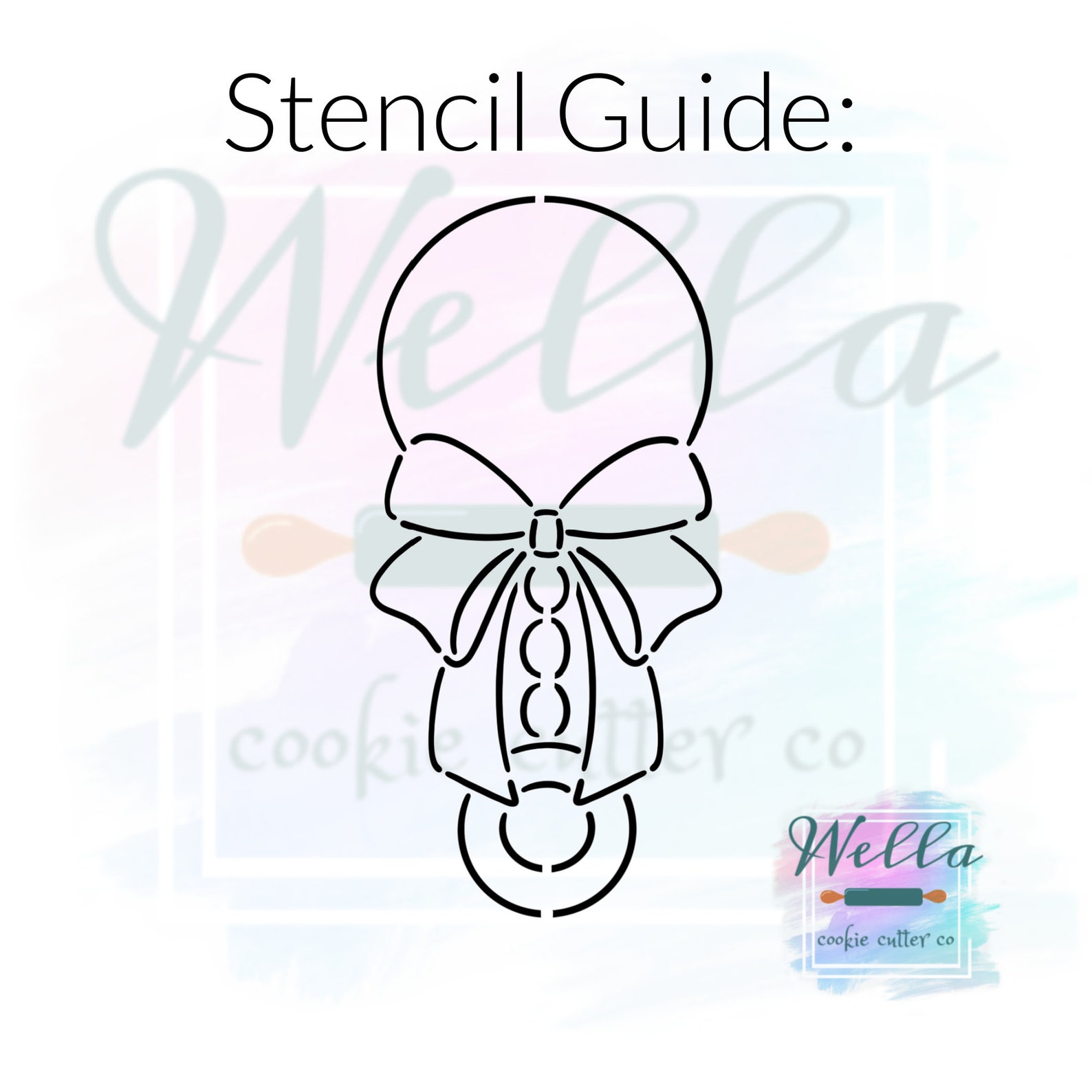 Baby Rattle With Double Bow Cookie Cutter With Optional Etsy