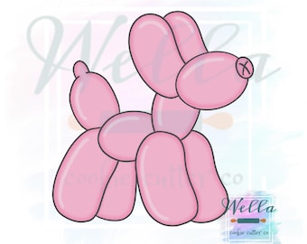 Balloon Dog Cookie Cutter with Optional Stencil