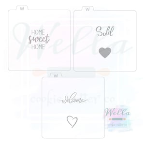 Housewarming Cookie Cutter Set with Optional Stencils, Realtor Cookie Cutter Set image 6