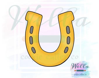Horseshoe Cookie Cutter, Lucky Horseshoe Cookie Cutter, Saint Patricks Day Cutter