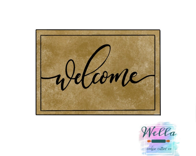 Mat Rectangle Cookie Cutter With Optional Stencil Etsy