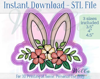 Digitale STL Datei - Cookie Cutter - 3 Größen: 3.5"4"& 4.5""