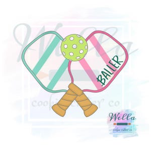 Pickleball Paddles with Ball Cookie Cutter