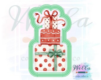 Stacked Presents #2 Cookie Cutter, Christmas Cookie Cutter