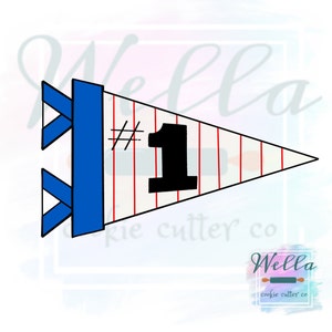 Pennant Flag Cookie Cutter, Spirit Flag Cookie Cutter, Game Day Cutter