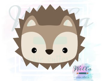 Hedgehog Face Cookie Cutter, Hedgehog Cutter, Woodland Animals Face Cookie Cutter