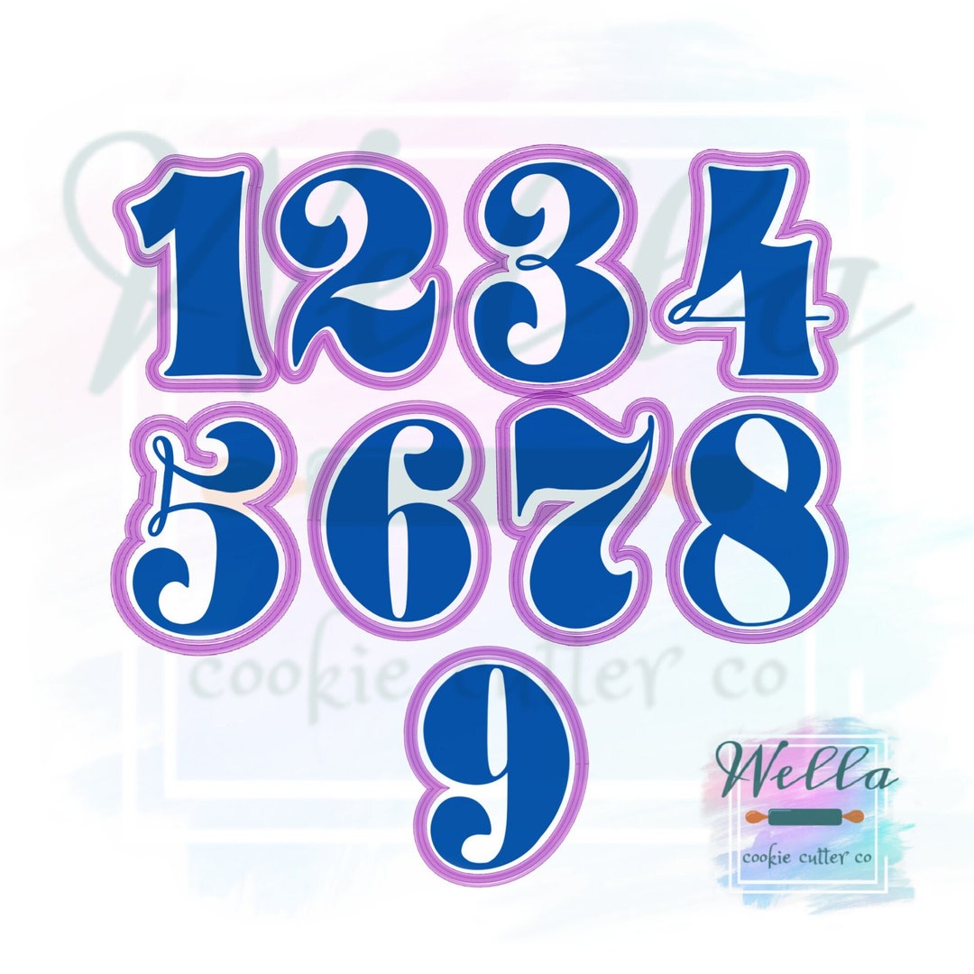 Funky Numbers Cookie Cutter Set - Etsy