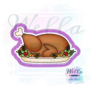 Turkey Platter Cookie Cutter, Thanksgiving Cookie Cutter