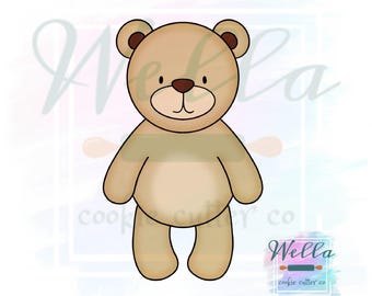 Stuffed Bear Cookie Cutter, Baby Bear Cookie Cutter