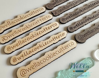 Business Logo on Wood or Acrylic, Watermark Business Tag