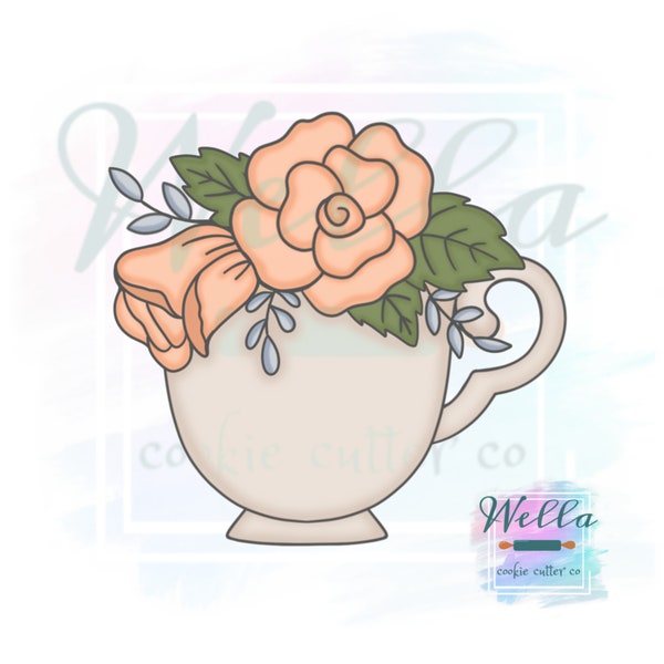 Floral Teacup Cookie Cutter