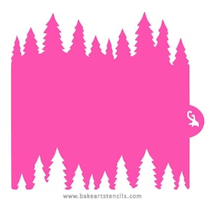 Pine Trees Cookie Stencil, Trees Edger Cookie Stencil, Christmas Trees Stencil, Forest Stencil, Woodland Stencil, Tree Stencil